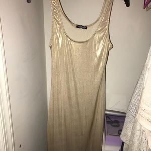 GOLD FASHION NOVA MINI DRESS